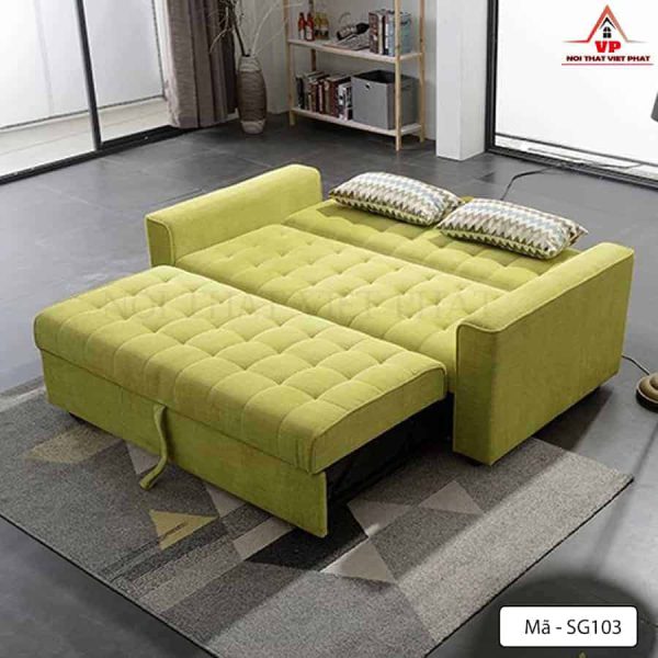 Ghế Sofa Bed Màu Xanh - Mã SG103-1