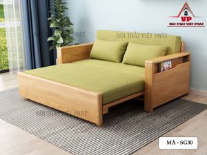 Ghế Sofa Giường Gỗ Kéo - Mã SG30-4