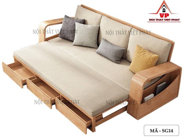 Sofa Giường Đa Năng Gỗ Sồi - Mã SG14