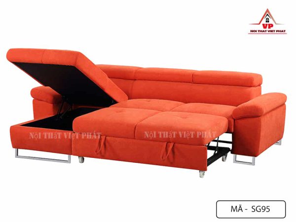 Sofa Giường Đa Năng Màu Cam - Mã SG95-1