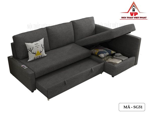 Sofa Giường Kéo Màu Đen - Mã SG51