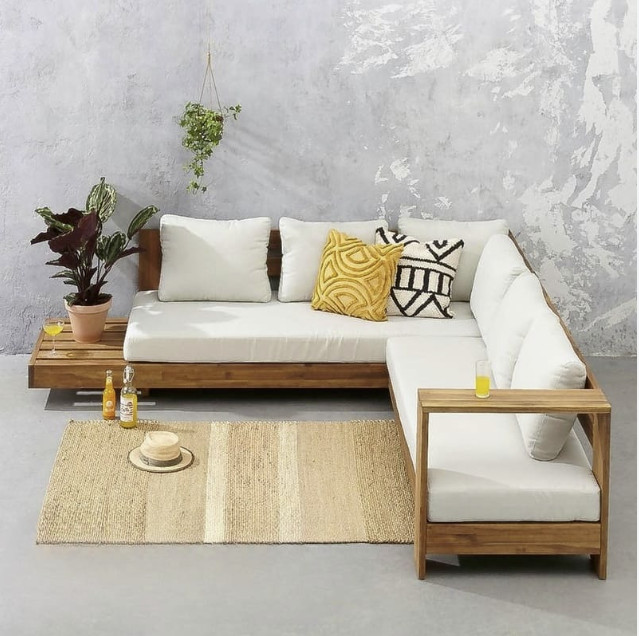 Mẫu sofa gỗ góc đẹp