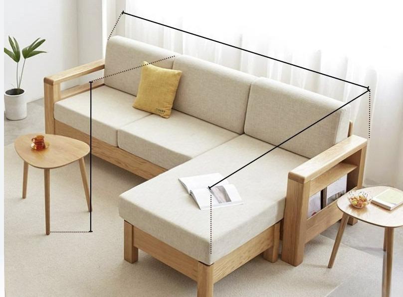 Kích thước ghế sofa gỗ