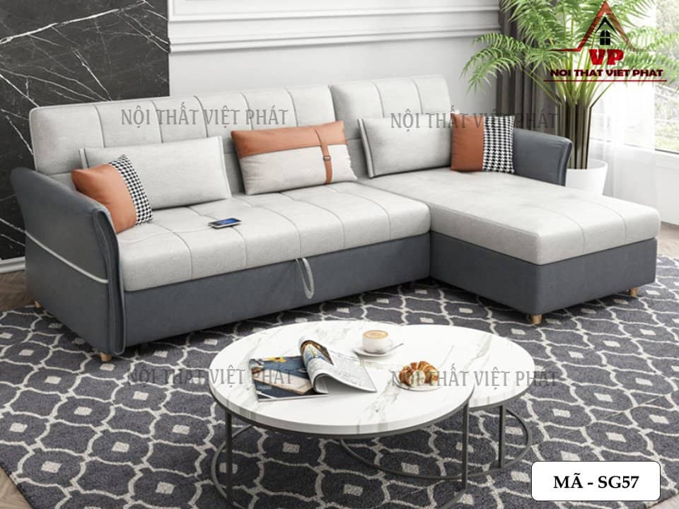 Ghế Sofa Phòng Khách Thông Minh Bọc Da – Mã SG57 - 1