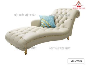 Ghế Sofa Thư Tân Cổ Điển Bọc Da - Mã TG24