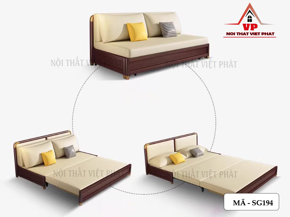 Ghế Sofa Gỗ Gấp Thành Giường - Mã SG194-5