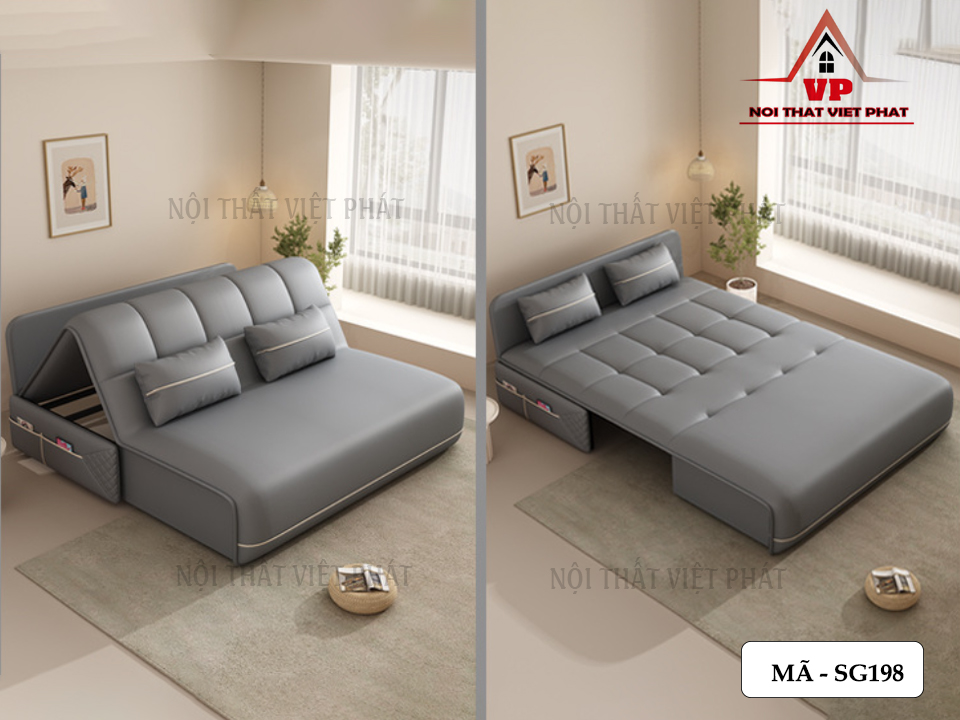 Sofa Giường Ngủ Cao Cấp Chỉnh Điện - Mã SG198-10