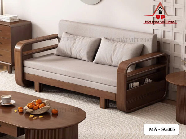 Ghế Kết Hợp Giường Ngủ Bằng Gỗ - Mã SG305-1