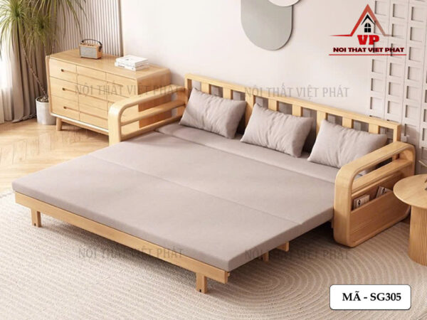 Ghế Kết Hợp Giường Ngủ Bằng Gỗ - Mã SG305-3
