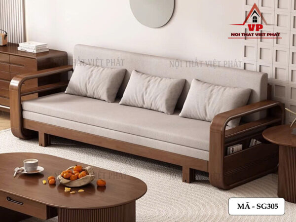 Ghế Kết Hợp Giường Ngủ Bằng Gỗ - Mã SG305