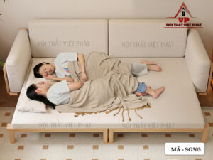 Ghế Sofa Giường Gỗ TPHCM - Mã SG303-2
