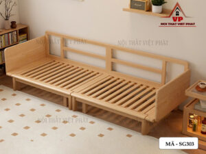 Ghế Sofa Giường Gỗ TPHCM - Mã SG303-3