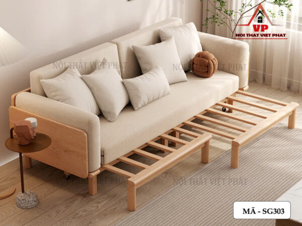Ghế Sofa Giường Gỗ TPHCM - Mã SG303