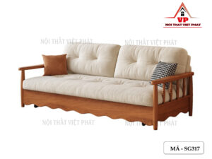 Ghế Sofa Gỗ Kéo Ra Thành Giường - Mã SG317-4