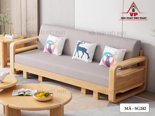 Ghế Sofa Kiêm Giường Ngủ Gỗ - Mã SG242-1