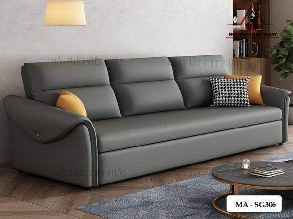 Sofa Giường Da Nhập Khẩu - Mã SG306-3
