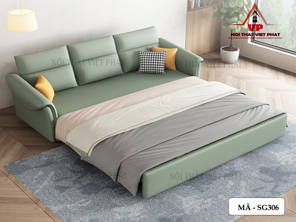 Sofa Giường Da Nhập Khẩu - Mã SG306-8