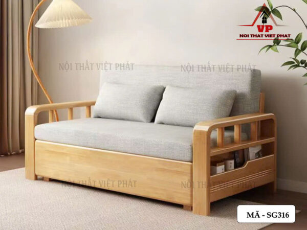 Sofa Giường Gỗ Cao Cấp - Mã SG316-1