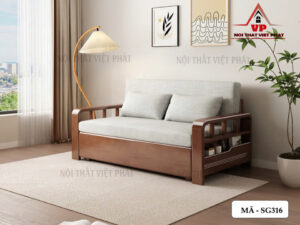 Sofa Giường Gỗ Cao Cấp - Mã SG316-2