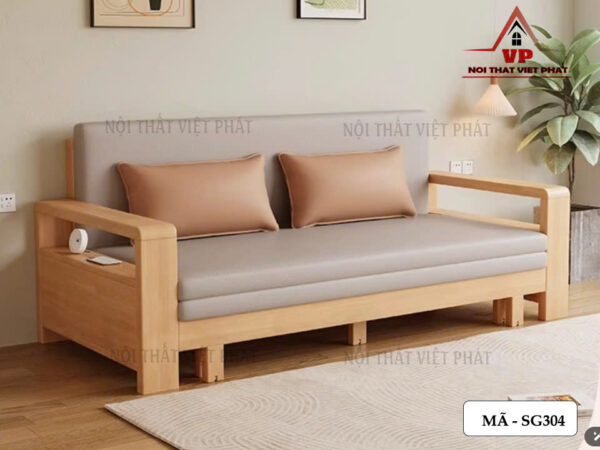 Sofa Giường Gỗ Giá Rẻ TPHCM - Mã SG304