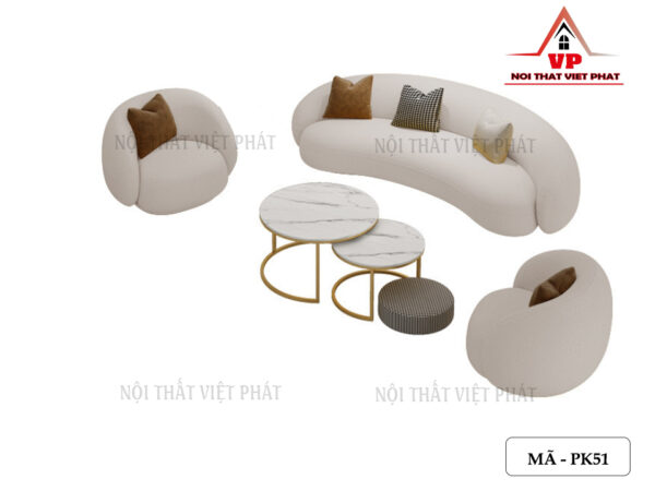 Bàn Ghế Sofa Phòng Khách Cao Cấp - Mã PK51-4