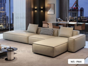 Bộ Bàn Ghế Sofa Da Phòng Khách - Mã PK61-2