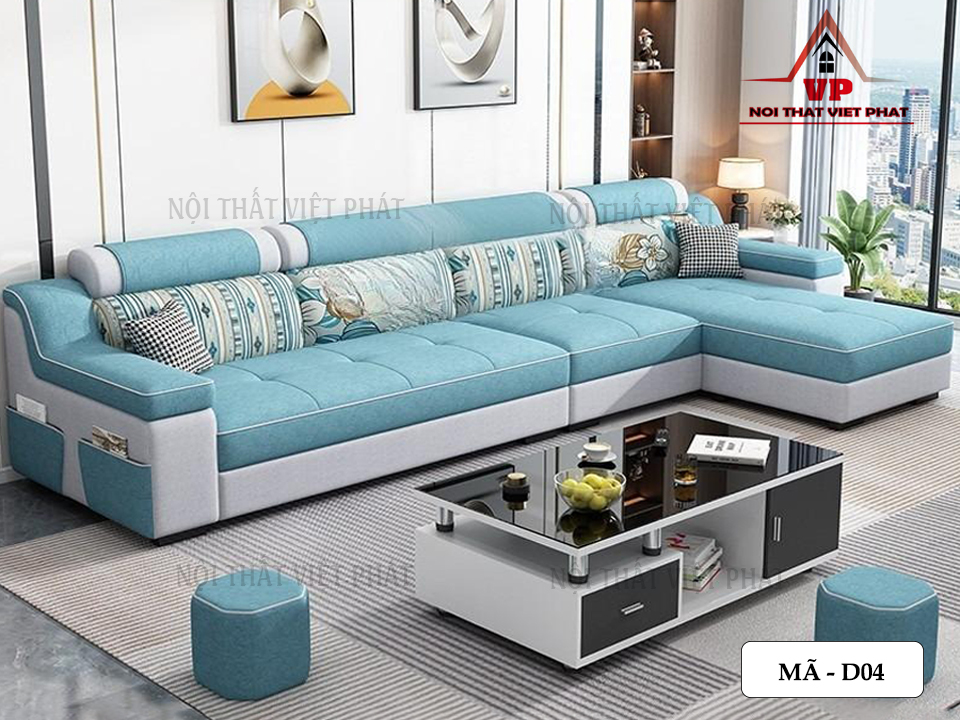 Ghế Sofa L Da - Mã D04 14 Ghế Sofa L Da - Mã D04-3