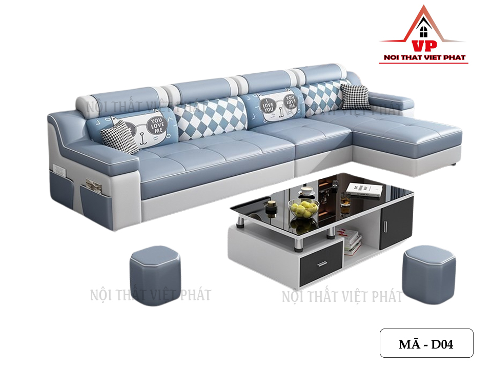 Ghế Sofa L Da - Mã D04-6