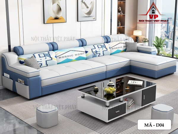 Ghế Sofa L Da - Mã D04