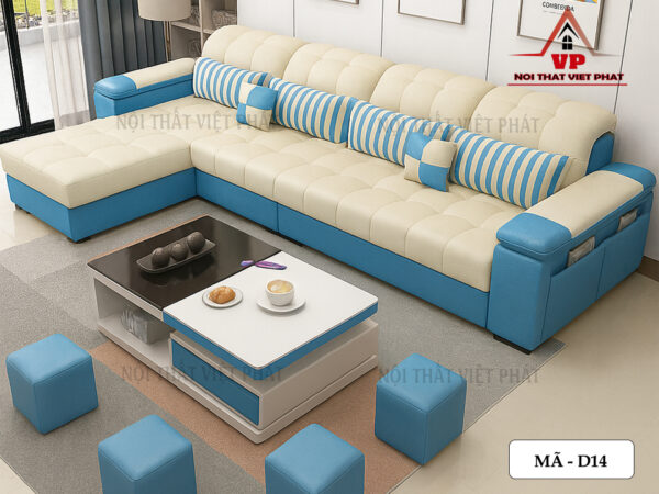 Sofa Da Cho Phòng Khách - D14-3