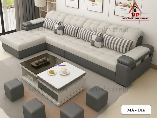 Sofa Da Cho Phòng Khách - D14-4