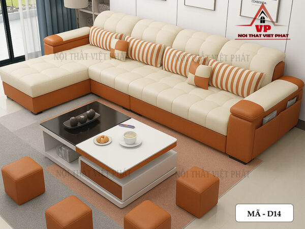 Sofa Da Cho Phòng Khách - D14