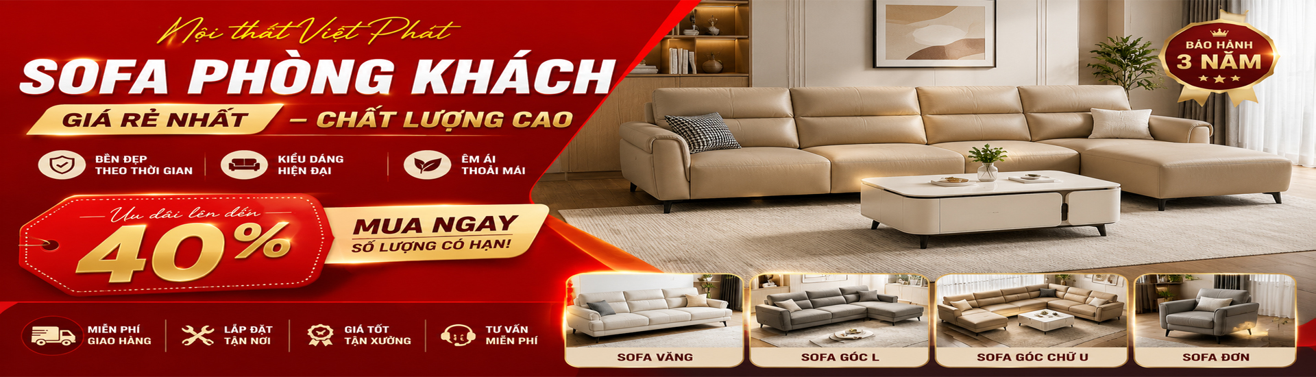 Sofa Phòng Khách Đẹp Giá Rẻ